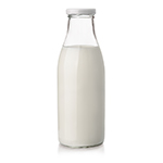 Milk bottle isolated on white