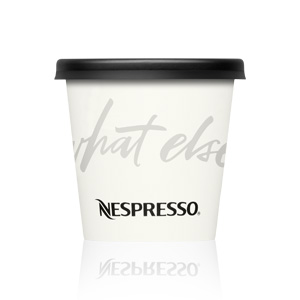 On the go cup white