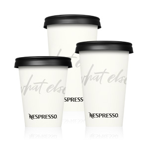 On the go cup white