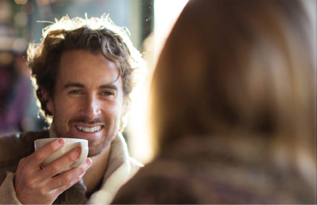 man with coffee cup